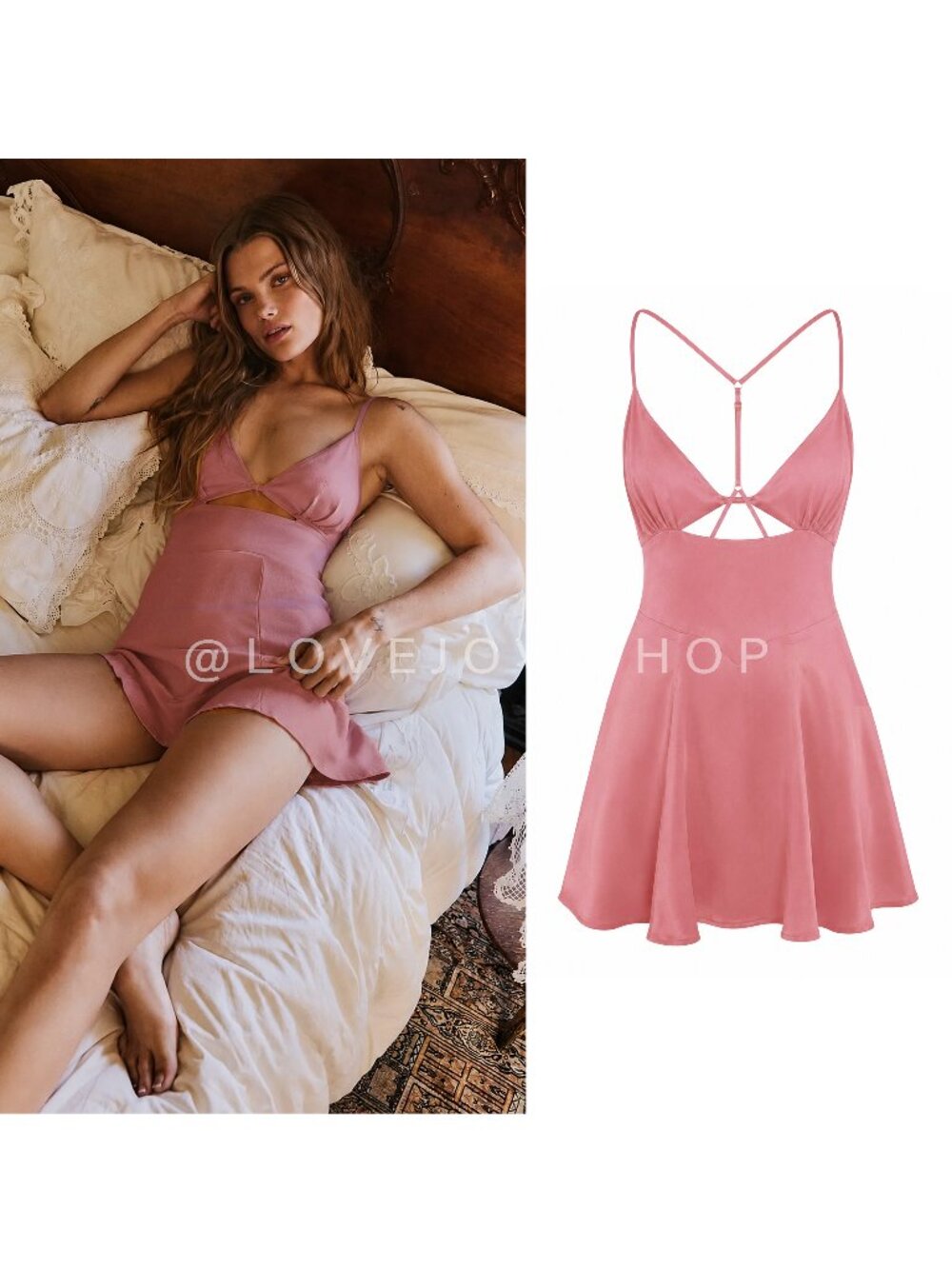 Boho Romantic | Free People Satin Mini Slip Dress | Mauve Fit Flare Babydoll XS